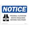 Signmission OSHA Sign, Personal Flotation Device Required With, 5in X 3.5in Decal, 5" W, 3.5" H, Landscape OS-NS-D-35-L-17187 - alternate 1